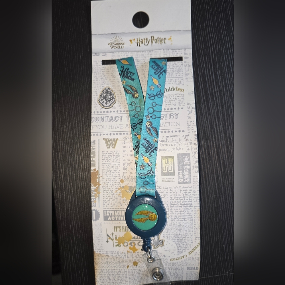 Warner Bros. Teal Harry Potter Lanyard with Badge Holder